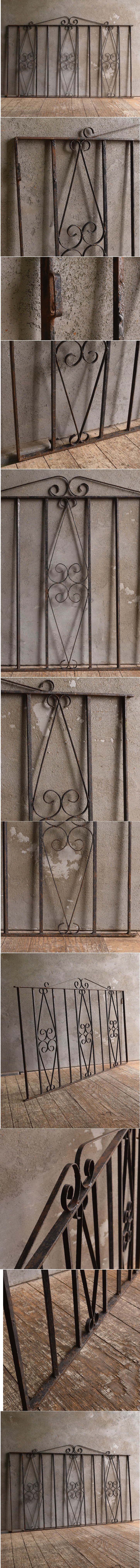 イギリスアンティーク アイアンフェンス ゲート柵 ガーデニング 13536