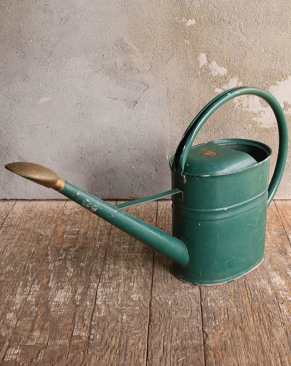 イギリス アンティーク ブリキ製 ジョウロ ガーデニング 13563