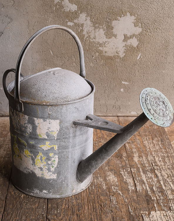 イギリス アンティーク ブリキ製 ジョウロ ガーデニング 13565
