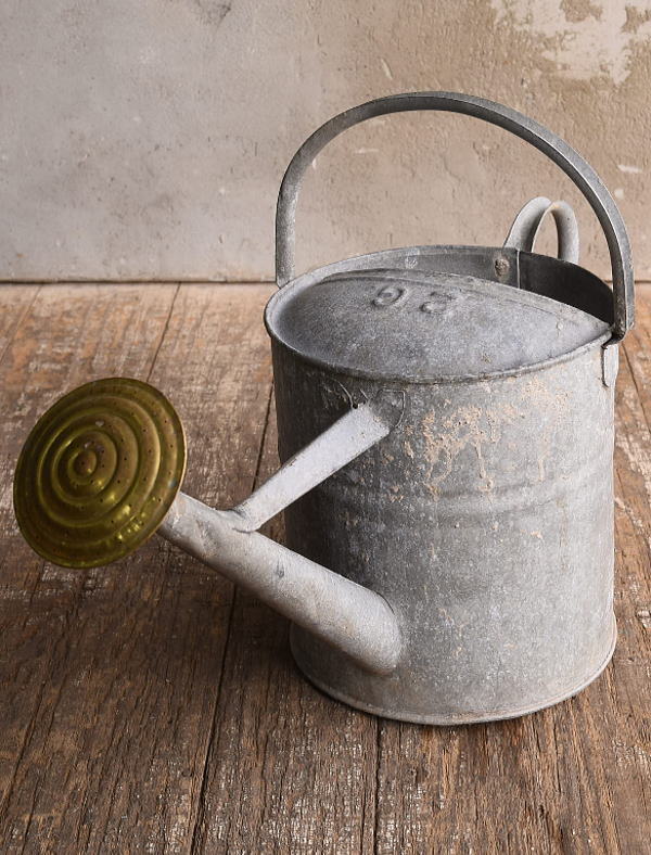 イギリス アンティーク ブリキ製 ジョウロ ガーデニング 13568