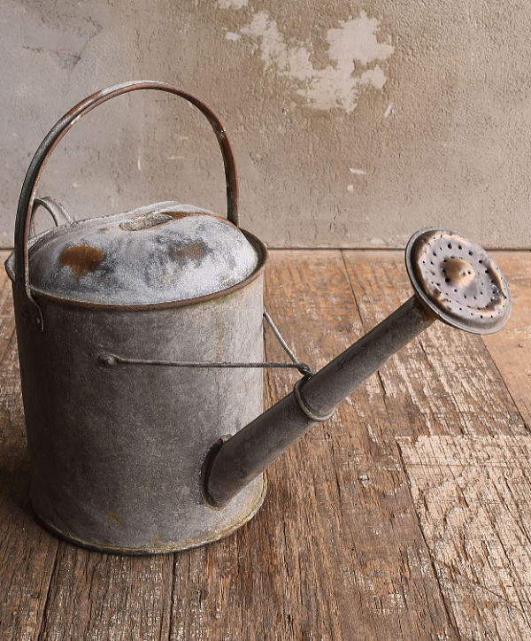 イギリス アンティーク ブリキ製 ジョウロ ガーデニング 13571