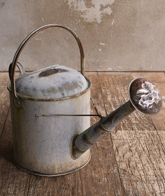 イギリス アンティーク ブリキ製 ジョウロ ガーデニング 13572