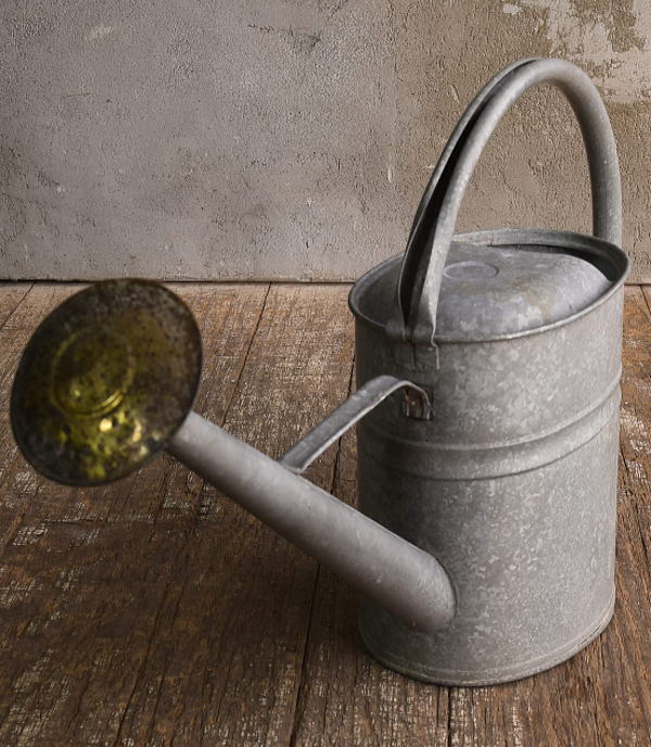 イギリス アンティーク ブリキ製 ジョウロ ガーデニング 13574