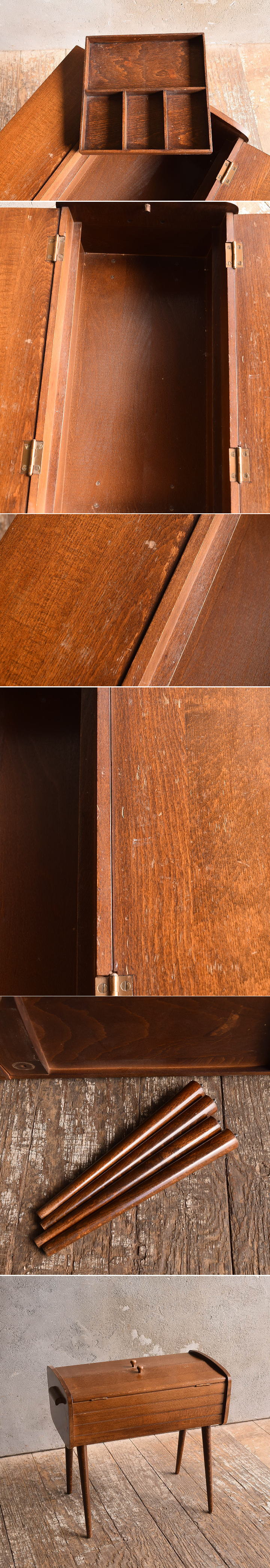 イギリス製　アンティーク 　ソーイングボックス　13585