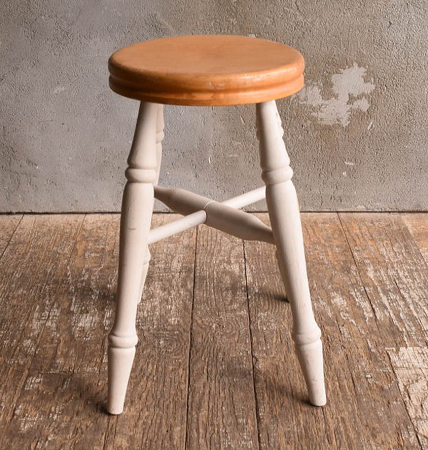 イギリス アンティーク家具 木製スツール 椅子 13598