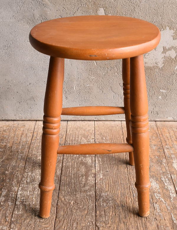 イギリス アンティーク家具 木製スツール 椅子 13599