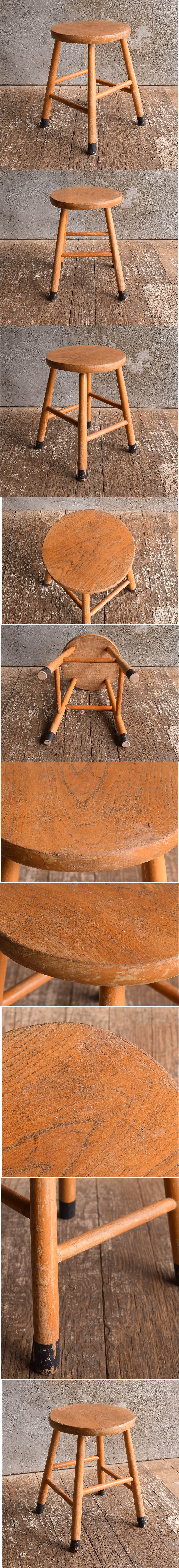 イギリス アンティーク家具 木製スツール 椅子 13600