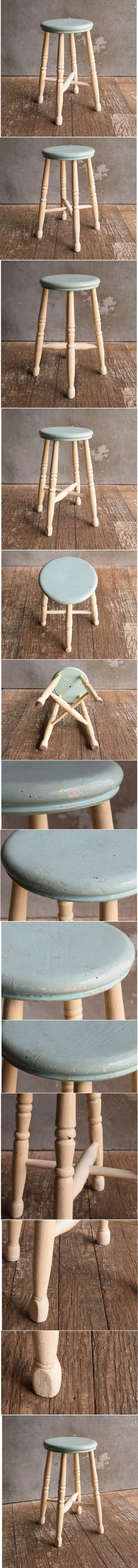 イギリス アンティーク家具 木製スツール 椅子 13601