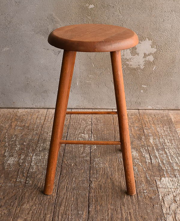 イギリス アンティーク家具 木製スツール 椅子 13603