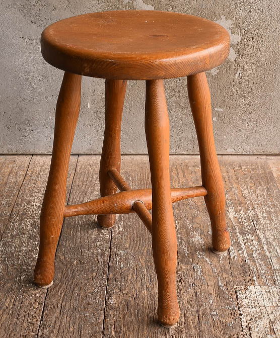 イギリス アンティーク家具 木製スツール 椅子 13604