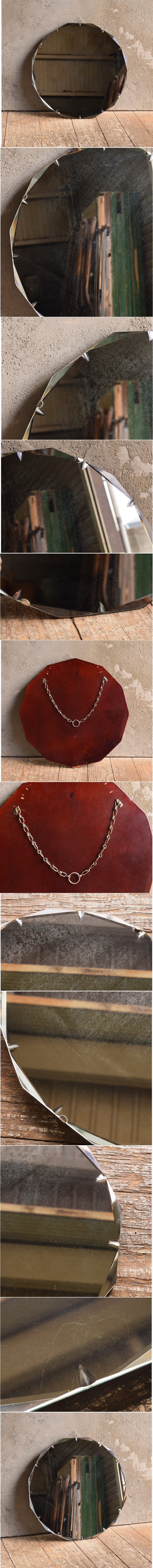 イギリス アンティーク　 壁掛けミラー 鏡　13608