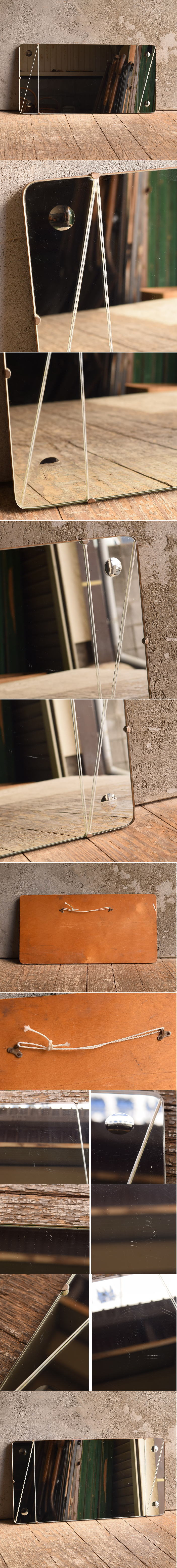 イギリス アンティーク　 壁掛けミラー 鏡　13611