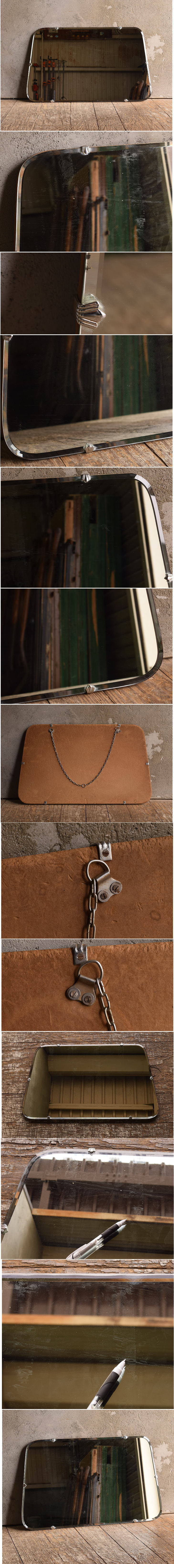 イギリス アンティーク　 壁掛けミラー 鏡　13612