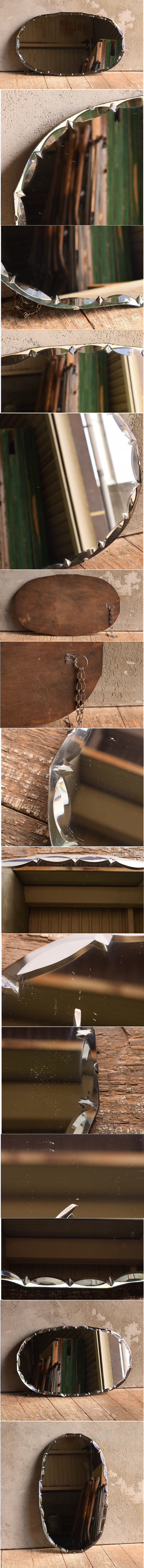 イギリス アンティーク　 壁掛けミラー 鏡　13615