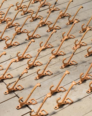 イギリス アンティーク　アイアンコートフック 工業系 3955