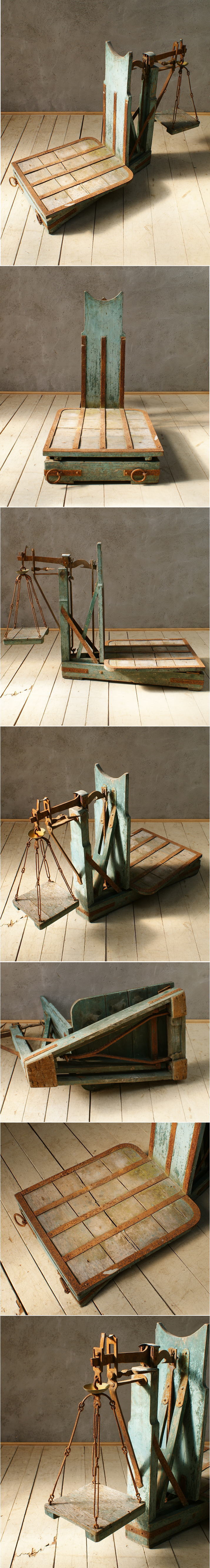 フレンチ アンティーク 木製スケール ｋディスプレイ 5944