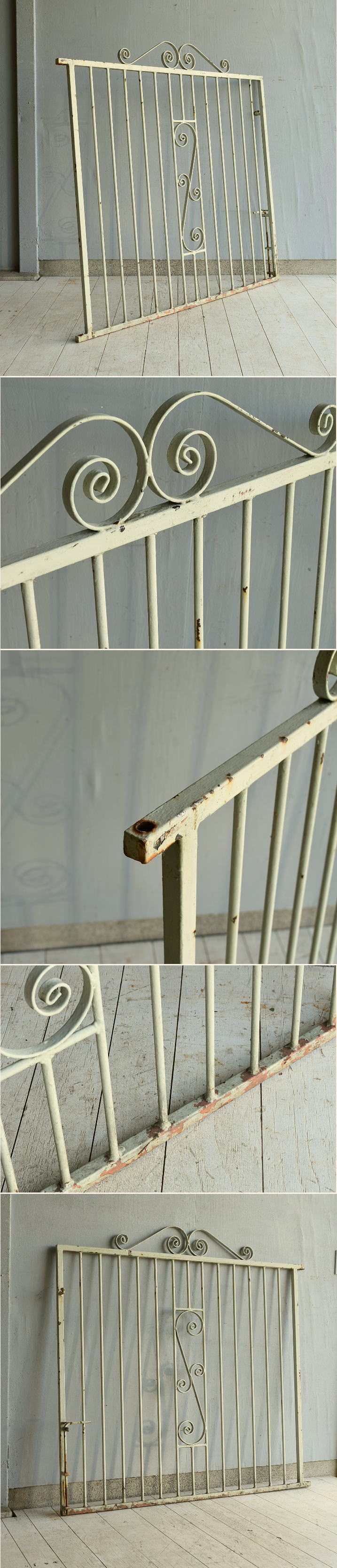 イギリス アンティーク アイアンフェンス ゲート柵 ガーデニング 10059