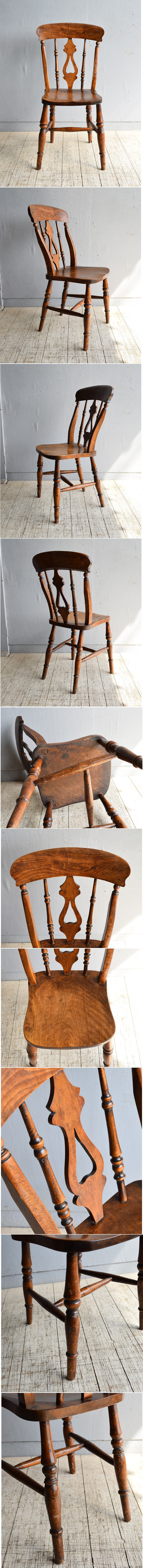 イギリス アンティーク家具 キッチンチェア 椅子 8461