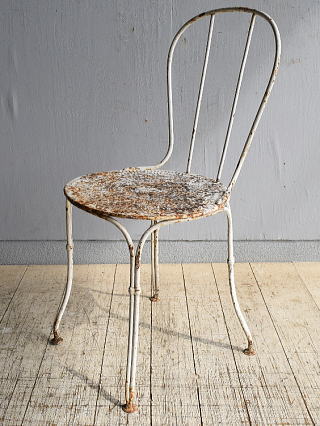 フレンチ アンティーク アイアンガーデンチェア ガーデニング 9989