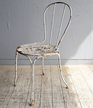 フレンチ アンティーク アイアンガーデンチェア ガーデニング 9990
