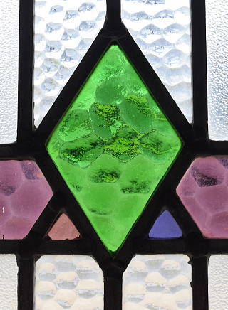 イギリス アンティーク ステンドグラス 幾何学 8777