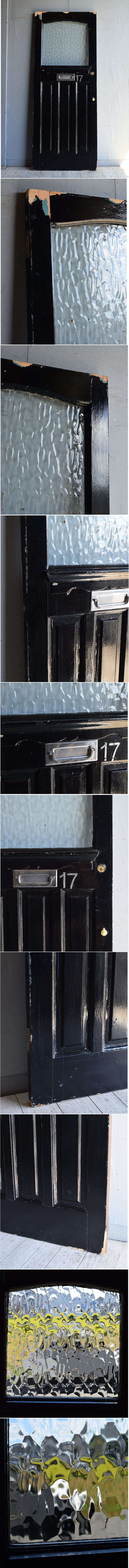 イギリス アンティーク ガラス入りドア 扉 建具 8819