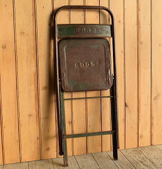 フレンチ アンティーク フォールディング アイアンチェア 椅子 8917