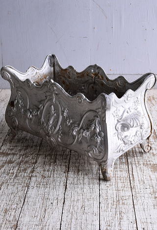 フレンチ　アンティーク　鉄製　プランター　植木鉢　9149