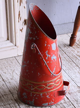 フレンチ アンティーク ブリキ コールバケツ プランターカバー 10744