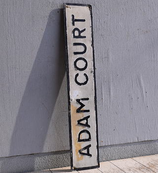 イギリス　アンティーク アルミ製 道路標識 9466
