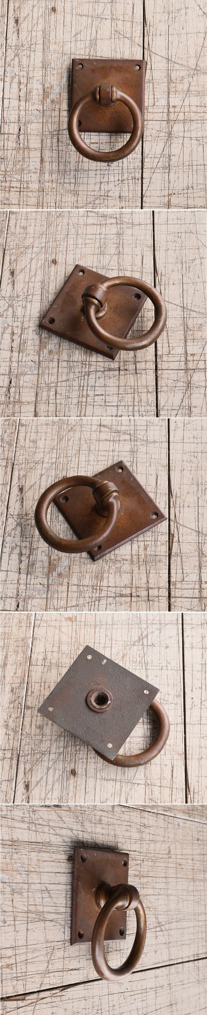 イギリス アンティーク 真鍮製　取っ手 丸釻　9791