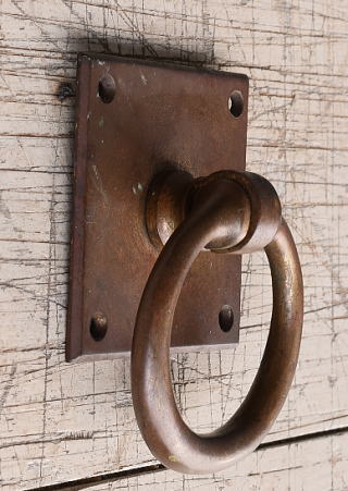 イギリス アンティーク 真鍮製　取っ手 丸釻　9791