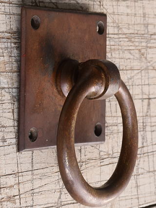 イギリス アンティーク 真鍮製　取っ手 丸釻　9792